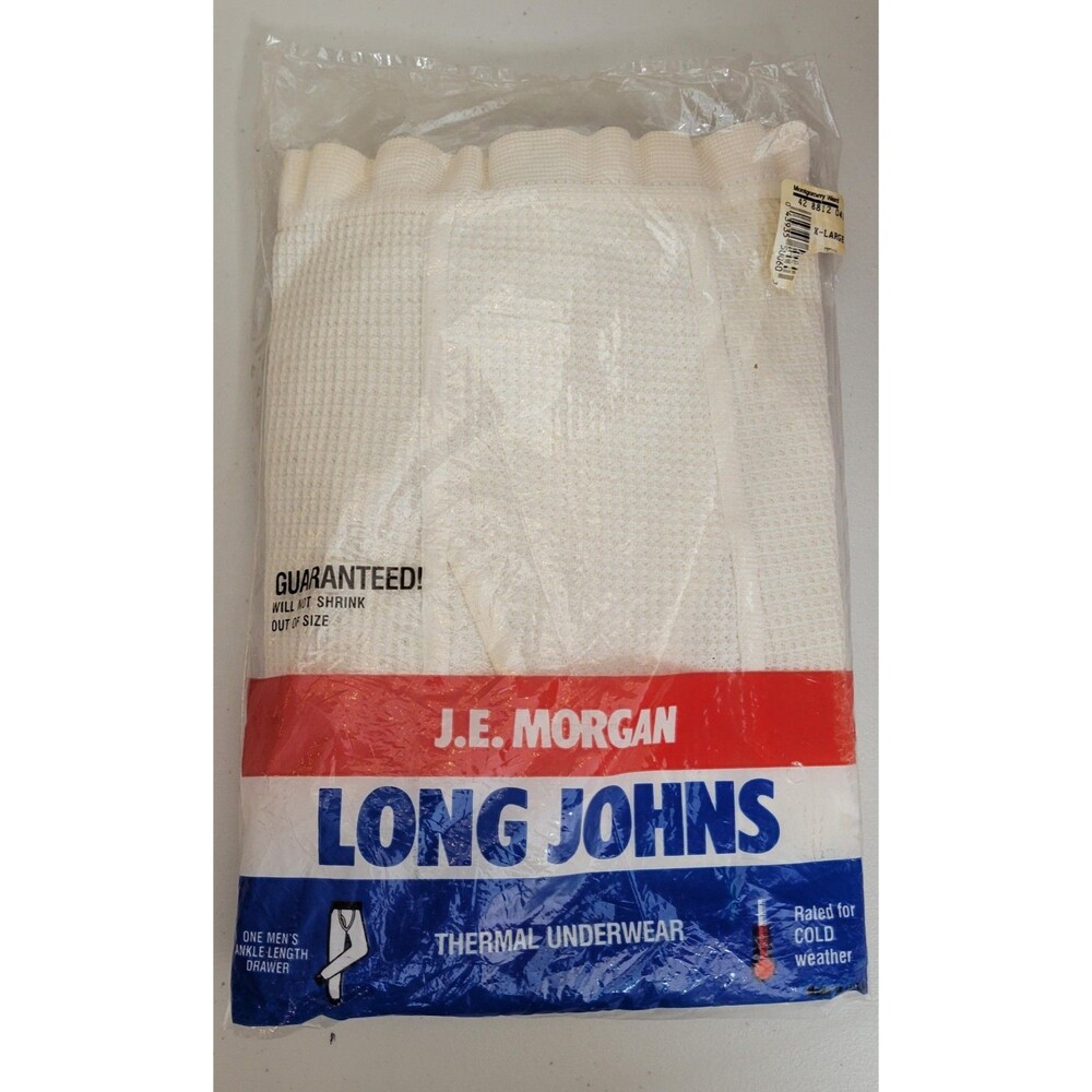 Vintage Men's J.E. Morgan Thermal Underwear Long John’s Size XL Ankle